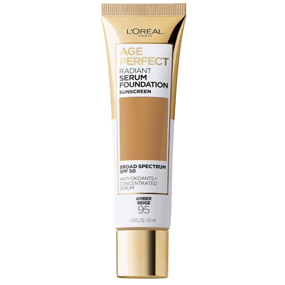 L'Oreal Age Perfect Radiant Serum Foundation Sunscreen Amber Beige 95 SPF 50 1oz
